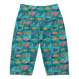 Turquoise Fish Workout Shorts