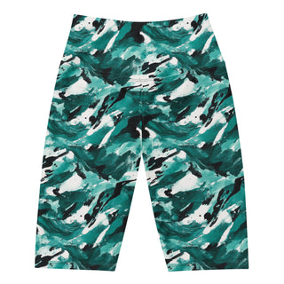 Teal Camo Workout Shorts