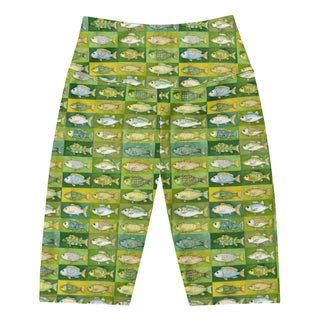 Bright Green Fish Workout Shorts