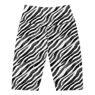 Black & White Zebra Stripes Workout Shorts