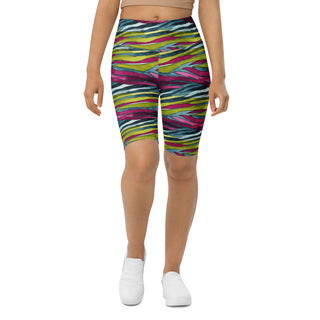 Rainbows Zebra Stripes Workout Shorts