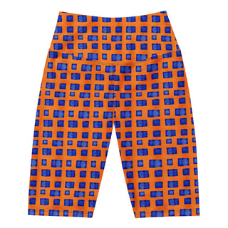 Blue & Orange Pixels Workout Shorts
