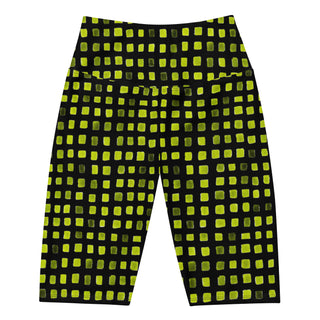Black & Green Pixels Workout Shorts