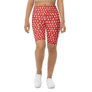 Red Pixels Workout Shorts