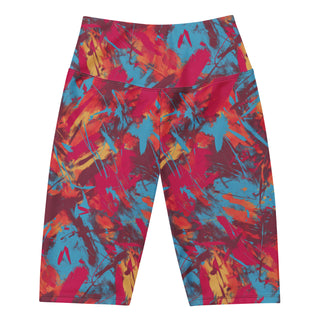 Maroon Graffiti Workout Shorts