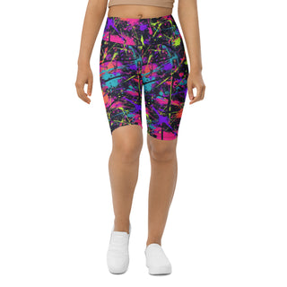 Purple Graffiti Workout Shorts