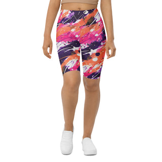 Peach & Pink Graffiti Workout Shorts