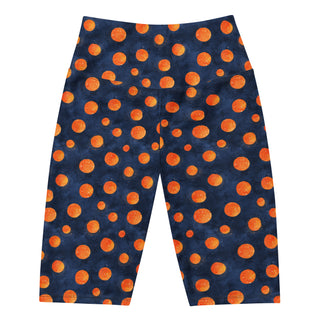 Navy & Orange Dots Workout Shorts