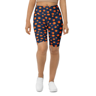Navy & Orange Dots Workout Shorts
