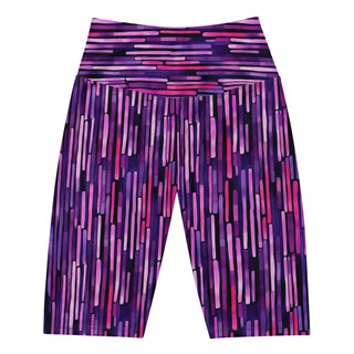 Purple Stripes Workout Shorts