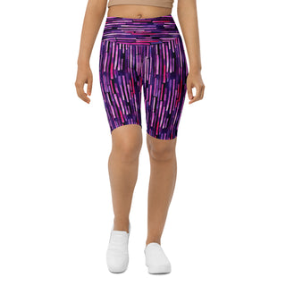 Purple Stripes Workout Shorts