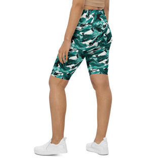 Teal Camo Workout Shorts