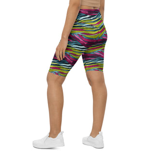 Rainbows Zebra Stripes Workout Shorts