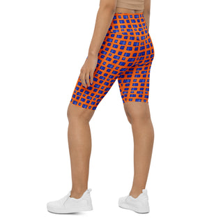 Blue & Orange Pixels Workout Shorts