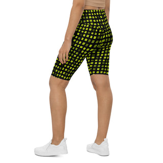 Black & Green Pixels Workout Shorts