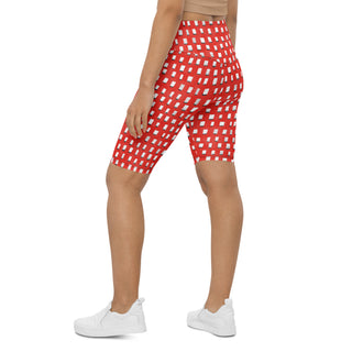Red Pixels Workout Shorts