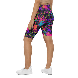 Purple Graffiti Workout Shorts