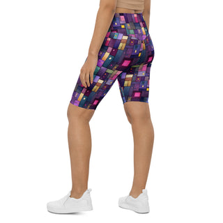 Purple Squares Workout Shorts