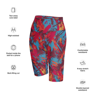 Maroon Graffiti Workout Shorts