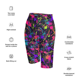 Purple Graffiti Workout Shorts