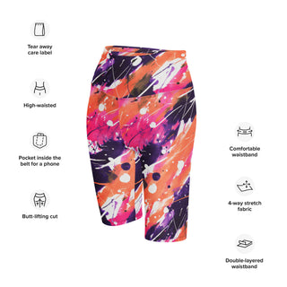 Peach & Pink Graffiti Workout Shorts