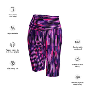 Purple Stripes Workout Shorts
