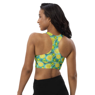 Yellow Sea Urchins Longline Sports Bra