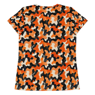 Black & Orange Camo Stretchy Tee