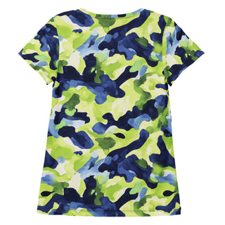 Navy & Green Camo Stretchy Tee