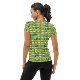 Bright Green Fish Stretchy Tee