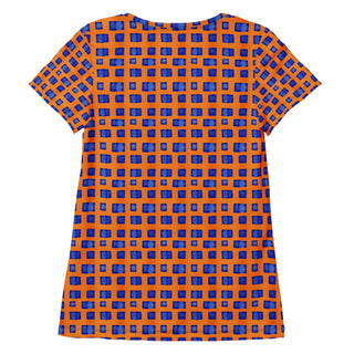 Blue & Orange Pixels Stretchy Tee