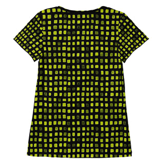 Black and Green Pixels Stretchy Tee