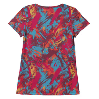 Maroon Graffiti Stretchy Tee