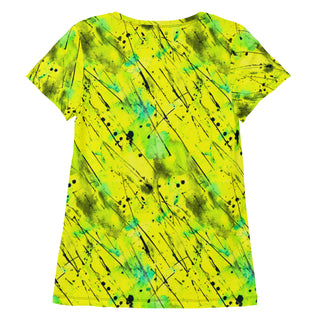 Neon Yellow Graffiti Stretchy Tee