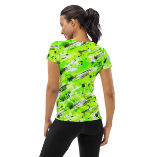 Neon Green Graffiti Stretchy Tee