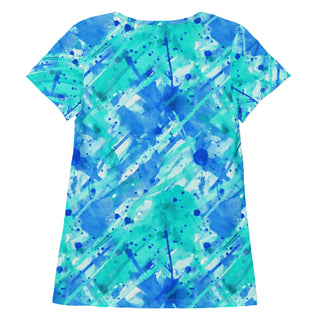 Neon Blue Graffiti Stretchy Tee