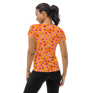 Pink & Orange Dots Stretchy Tee