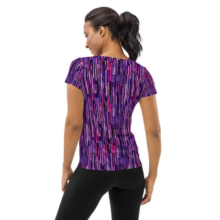 Purple Stripes Stretchy Tee