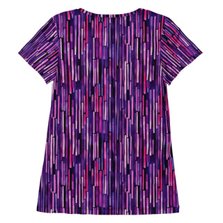 Purple Stripes Stretchy Tee