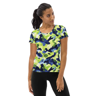 Navy & Green Camo Stretchy Tee