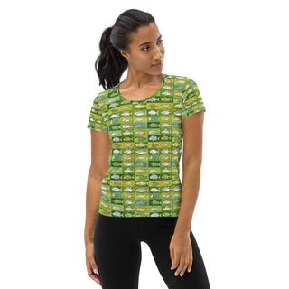 Bright Green Fish Stretchy Tee