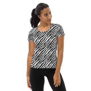 Black & White Zebra Stripes Stretchy Tee