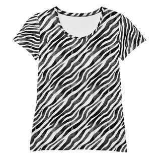 Black & White Zebra Stripes Stretchy Tee