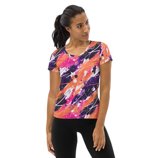 Peach & Pink Graffiti Stretchy Tee