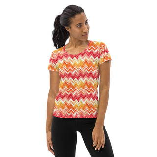 Yellow & Orange Zigzags Stretchy Tee
