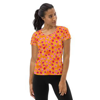 Pink & Orange Dots Stretchy Tee