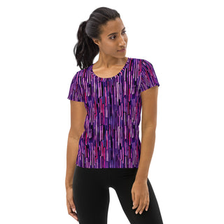 Purple Stripes Stretchy Tee