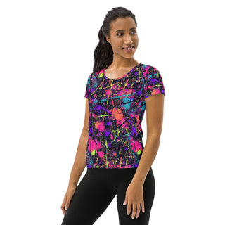 Purple Graffiti Stretchy Tee