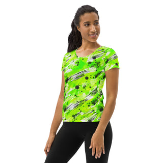 Neon Green Graffiti Stretchy Tee