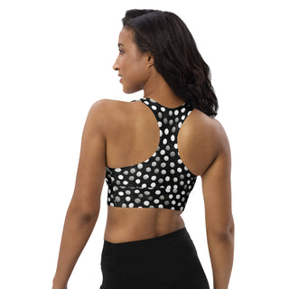 black-gray dots padded bra top - supportive, soft, and built for movement, flexibility, and active flow